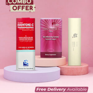 Super Combo Offer: Glutathione C – 1500mg Antioxidant Support with Vitamin C (60 Capsules) + Eventone-C L-Glutathione & Vitamin C Cream To Lighten And Brighten Skin Tone For Men & Women + Beauty of Joseon Relief Sun Organic Sunscreen With Rice & Probiotics SPF50+ & PA++++