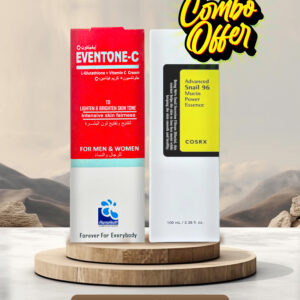 Super Combo Offer : Eventone C Cream 30g Skin lightening and brightening cream with L glutathione and Vitamin C + Cosrx Advanced Snail 96 Mucin Power Essence 100 mL