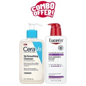 Chicken Skin Combo – CeraVe SA Smoothing Cleanser (236ml) + Eucerin Roughness Relief Lotion (500ml)