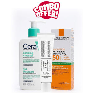 Super Combo Offer : CeraVe Foaming Cleanser + La Roche-Posay UVMune 400 Sunscreen + Dr. Althea 345 Relief Cream
