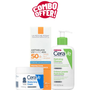 Super Combo Offer: CeraVe Hydrating Cleanser + CeraVe Moisturizing Cream + La Roche-Posay Anthelios UVMune 400 SPF50