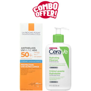 Super Combo Offer: CeraVe Hydrating Cleanser + La Roche-Posay Anthelios UVMune 400 SPF50+