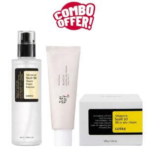 Super Combo Offer: Cosrx Advanced Snail 96 Mucin Essence + Beauty of Joseon Relief Sun SPF50+ + Cosrx Advanced Snail 92 All In One Cream 100 mL
