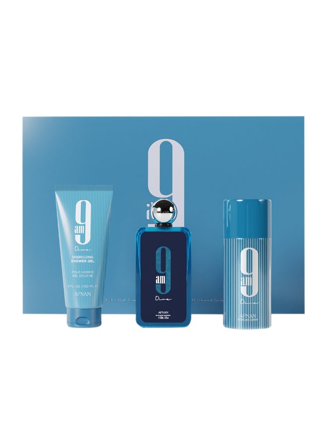 AFNAN 9 AM DIVE EDP 100ML GIFT SET